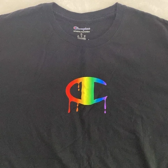 Champion black rainbow logo t-shirt - Picture 4 of 16